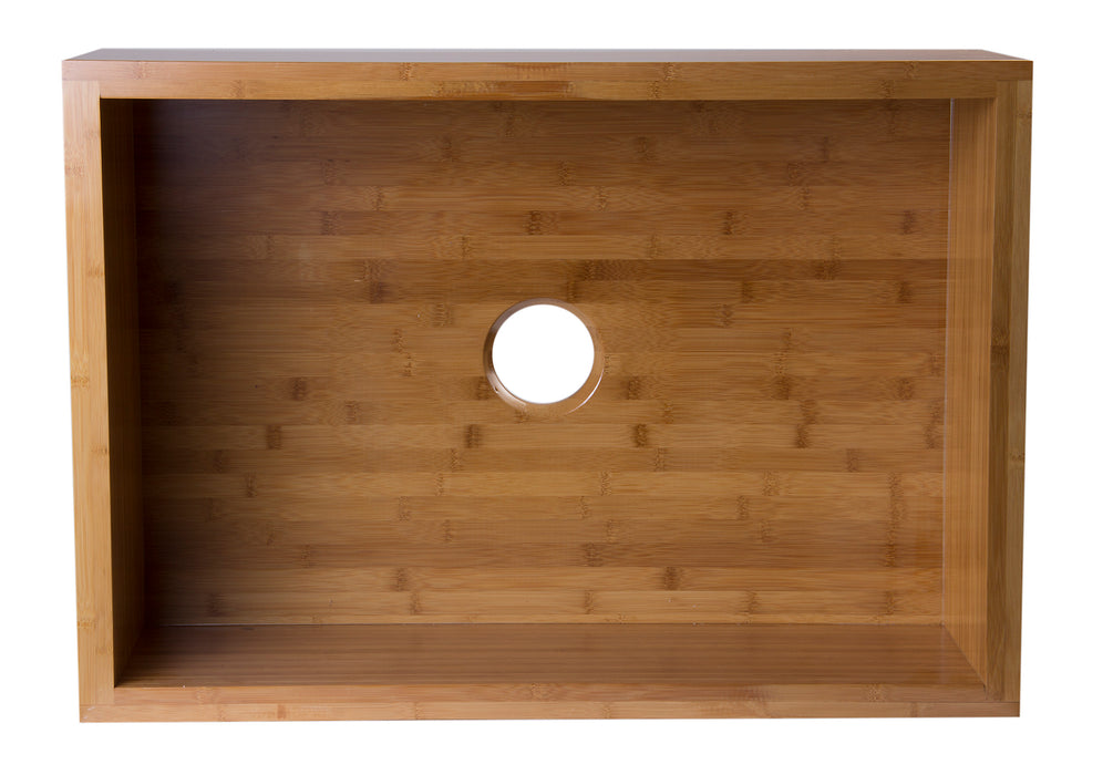ALFI brand AB3021 30" Single Bowl Bamboo Kitchen Farm Sink Natural Wood