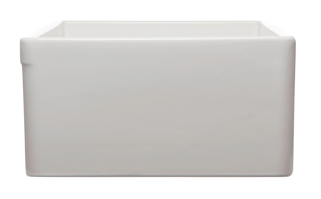 ALFI brand AB532-W 33" White Single Bowl Fluted Apron Fireclay Farm Sink White