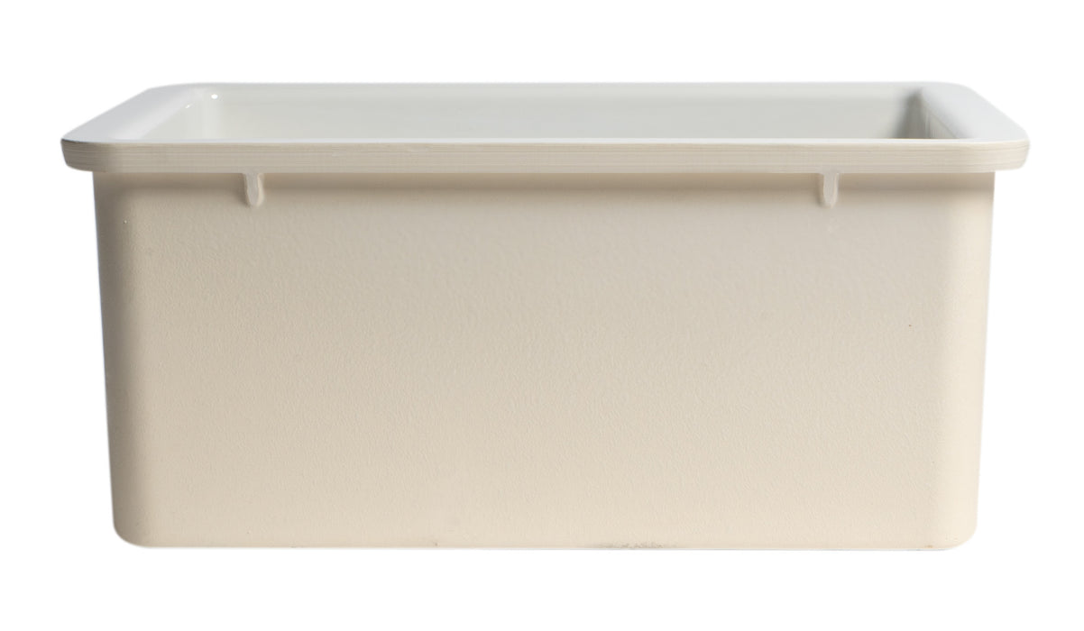 ALFI brand AB2017 20" White Single Bowl Fireclay Undermount Kitchen Sink White