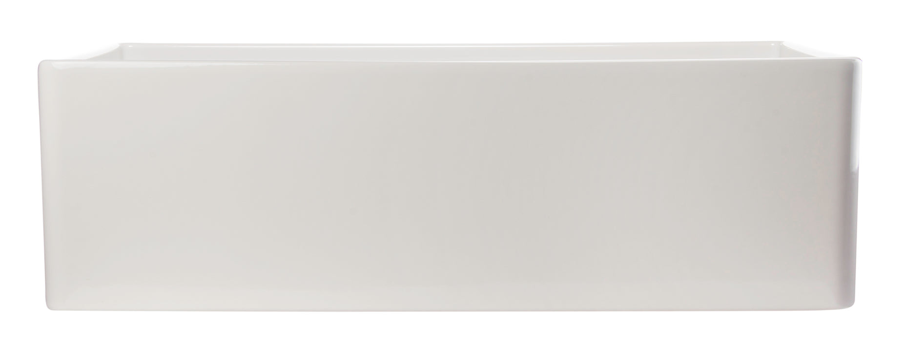 ALFI brand AB533-W 33" White Smooth Apron Single Bowl Fireclay Farm Sink White