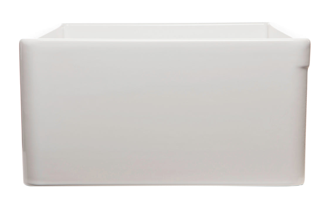 ALFI brand AB533-W 33" White Smooth Apron Single Bowl Fireclay Farm Sink White