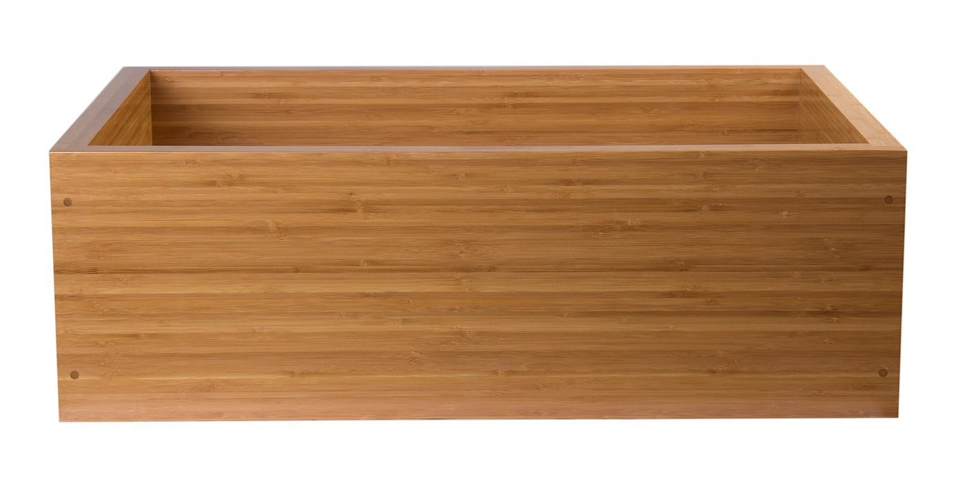 ALFI brand AB3021 30" Single Bowl Bamboo Kitchen Farm Sink Natural Wood