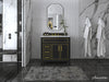 Aspen luxury bathroom vanity with Italian Carrara marble countertop and soft-close drawers