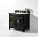 Aspen luxury bathroom vanity with Italian Carrara marble countertop and soft-close drawers ANCERRE DESIGN