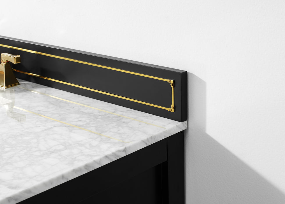 Aspen luxury bathroom vanity with Italian Carrara marble countertop and soft-close drawers ANCERRE DESIGN