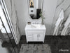 Aspen luxury bathroom vanity with Italian Carrara marble countertop and soft-close drawers ANCERRE DESIGN