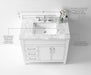 Aspen luxury bathroom vanity with Italian Carrara marble countertop and soft-close drawers ANCERRE DESIGN