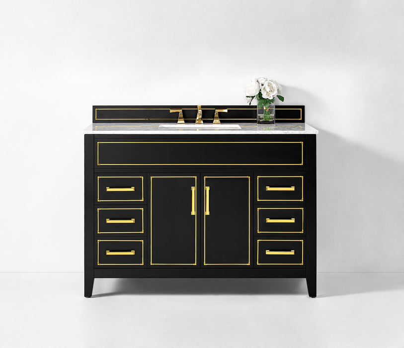 Aspen Luxury Bathroom Vanity with Italian Carrara Marble Top | Ancerre Designs