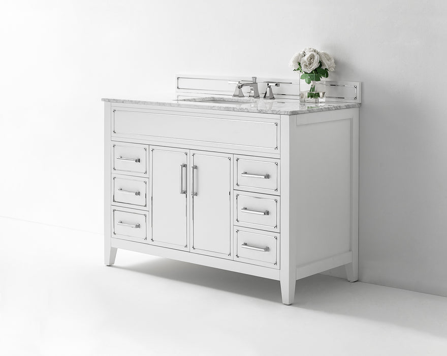 Aspen Luxury Bathroom Vanity with Italian Carrara Marble Top | Ancerre Designs