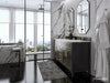 Aspen luxury bathroom vanity with Italian Carrara marble countertop and soft-close drawers ANCERRE DESIGN