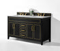 Aspen luxury bathroom vanity with Italian Carrara marble countertop and soft-close drawers ANCERRE DESIGN