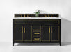 Aspen luxury bathroom vanity with Italian Carrara marble countertop and soft-close drawers ANCERRE DESIGN