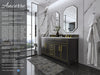 Aspen luxury bathroom vanity with Italian Carrara marble countertop and soft-close drawers ANCERRE DESIGN