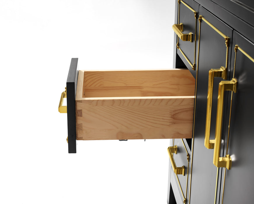 Aspen luxury bathroom vanity with Italian Carrara marble countertop and soft-close drawers ANCERRE DESIGN