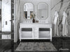 Aspen luxury bathroom vanity with Italian Carrara marble countertop and soft-close drawers ANCERRE DESIGN