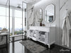 Aspen luxury bathroom vanity with Italian Carrara marble countertop and soft-close drawers ANCERRE DESIGN