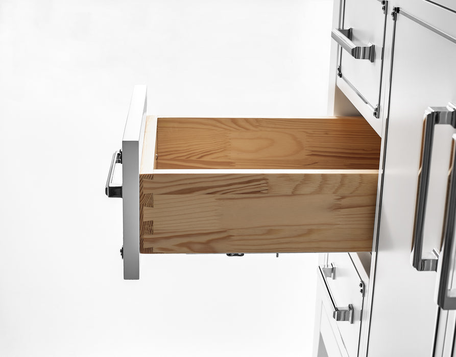 Aspen luxury bathroom vanity with Italian Carrara marble countertop and soft-close drawers ANCERRE DESIGN