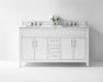 Aspen luxury bathroom vanity with Italian Carrara marble countertop and soft-close drawers ANCERRE DESIGN