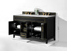 Aspen luxury bathroom vanity with Italian Carrara marble countertop and soft-close drawers ANCERRE DESIGN
