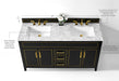 Aspen luxury bathroom vanity with Italian Carrara marble countertop and soft-close drawers ANCERRE DESIGN