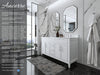 Aspen luxury bathroom vanity with Italian Carrara marble countertop and soft-close drawers ANCERRE DESIGN