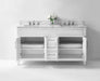 Aspen luxury bathroom vanity with Italian Carrara marble countertop and soft-close drawers ANCERRE DESIGN
